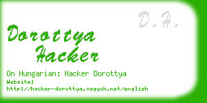 dorottya hacker business card